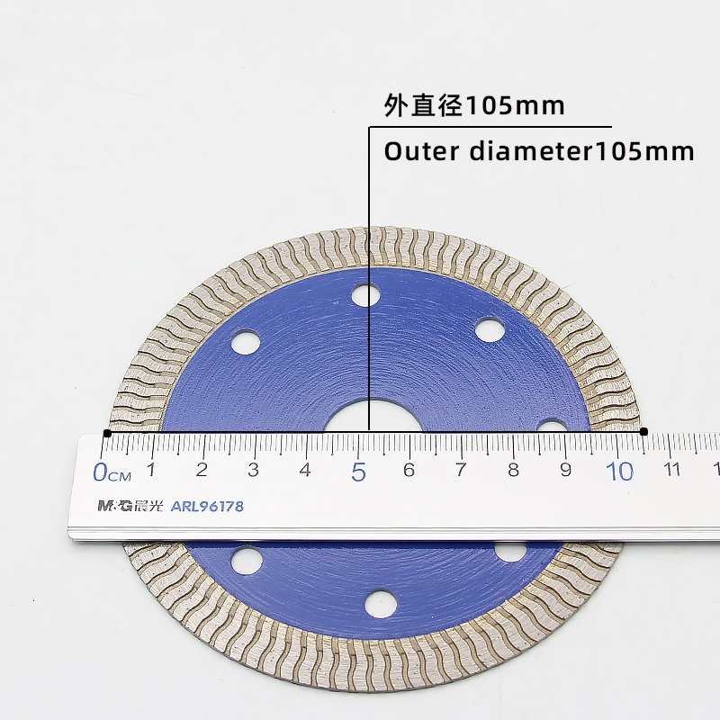 105mm Blue Wave Rim Ceramic Tile Blade