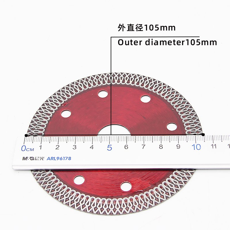 105mm Transparent Red Mesh Rim Ceramic Blade