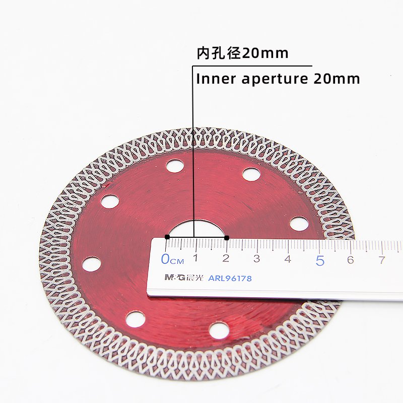 105mm Transparent Red Mesh Rim Ceramic Blade