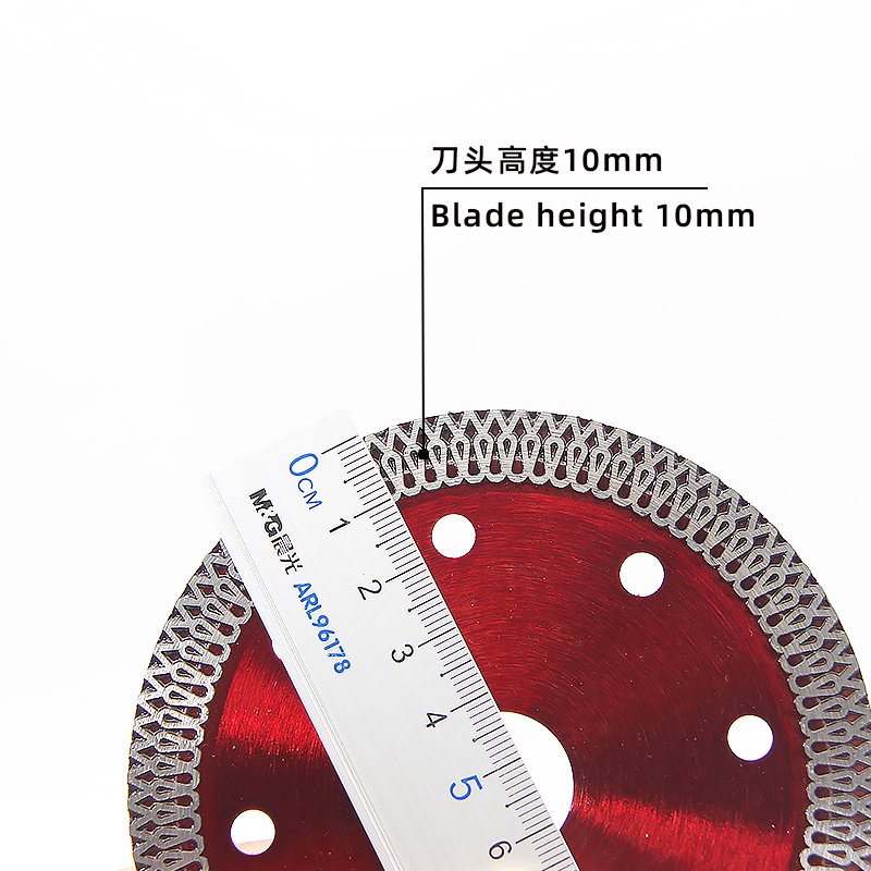 105mm Transparent Red Mesh Rim Ceramic Blade
