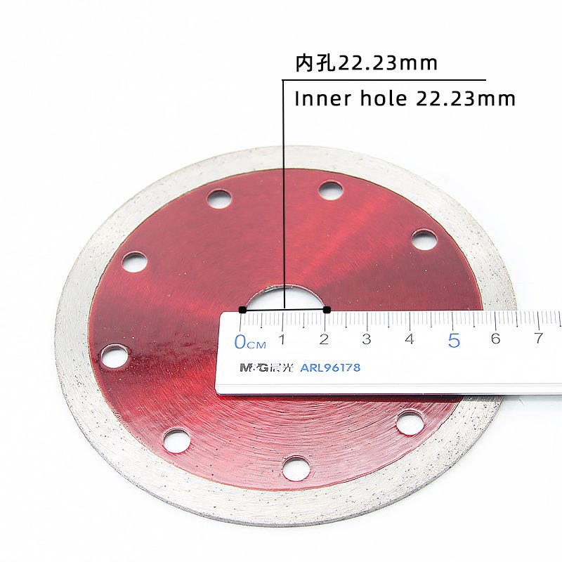 110mm Transparent Red Continuous Rim Stone Blade