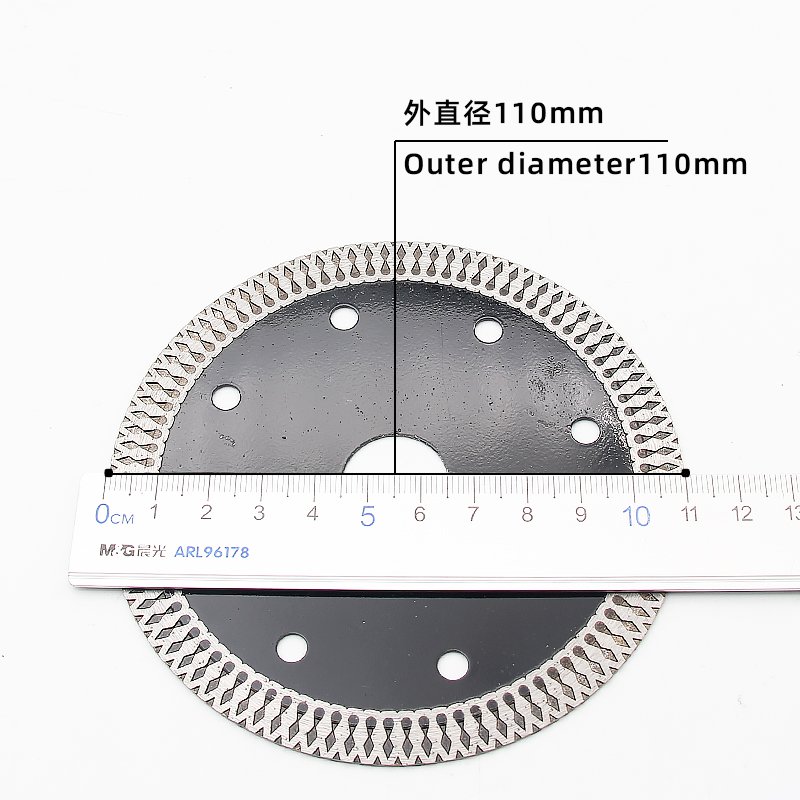 110mm Black Mesh Rim Ceramic Cutting Blade