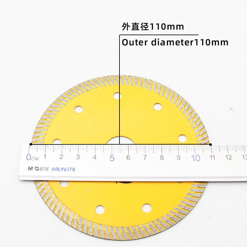 110mm Yellow Small Corrugated Tile Blade