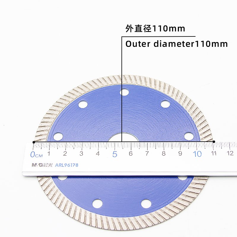 110mm Blue Corrugated Ceramic Tile Blade