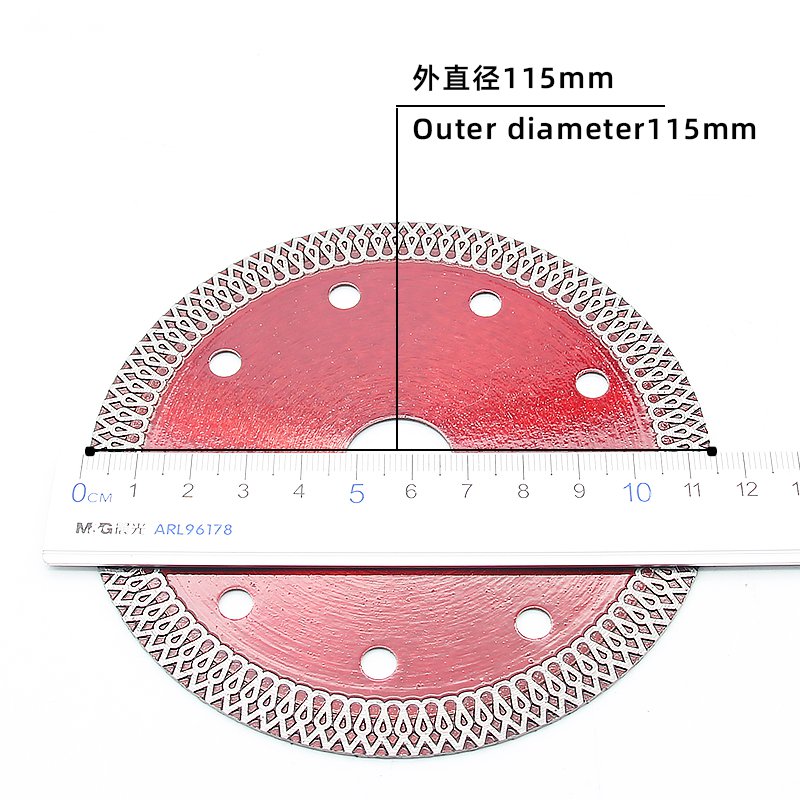 115mm Transparent Red Ceramic Tile Blade