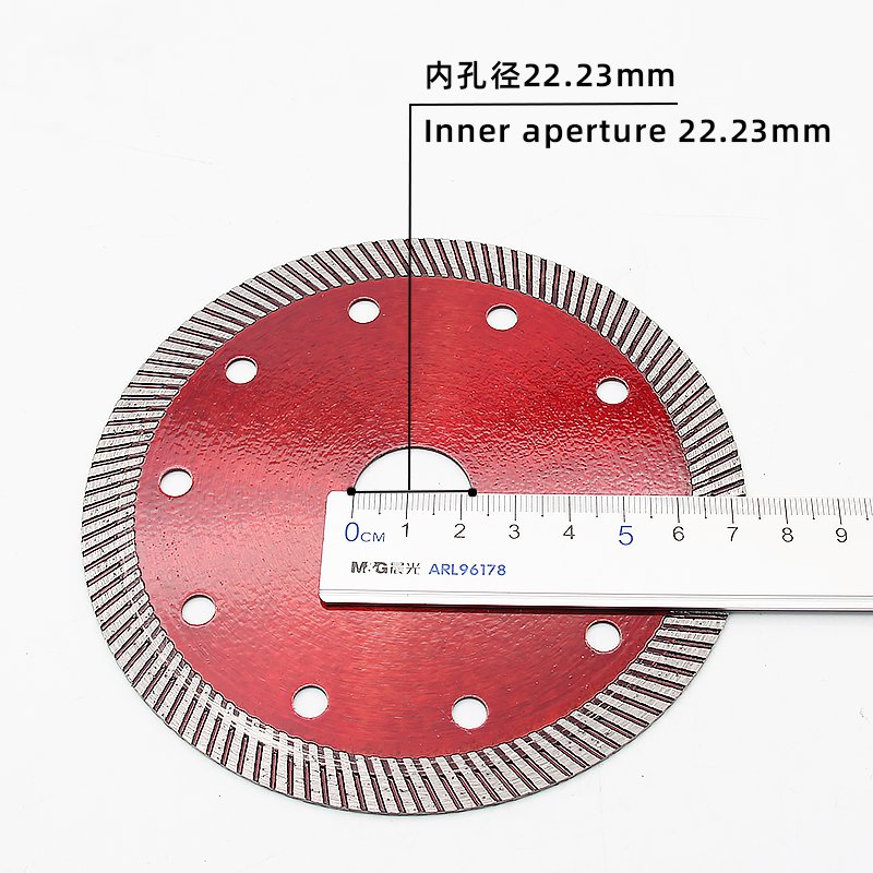 125mm Transparent Red Small Ripple Tile Blade