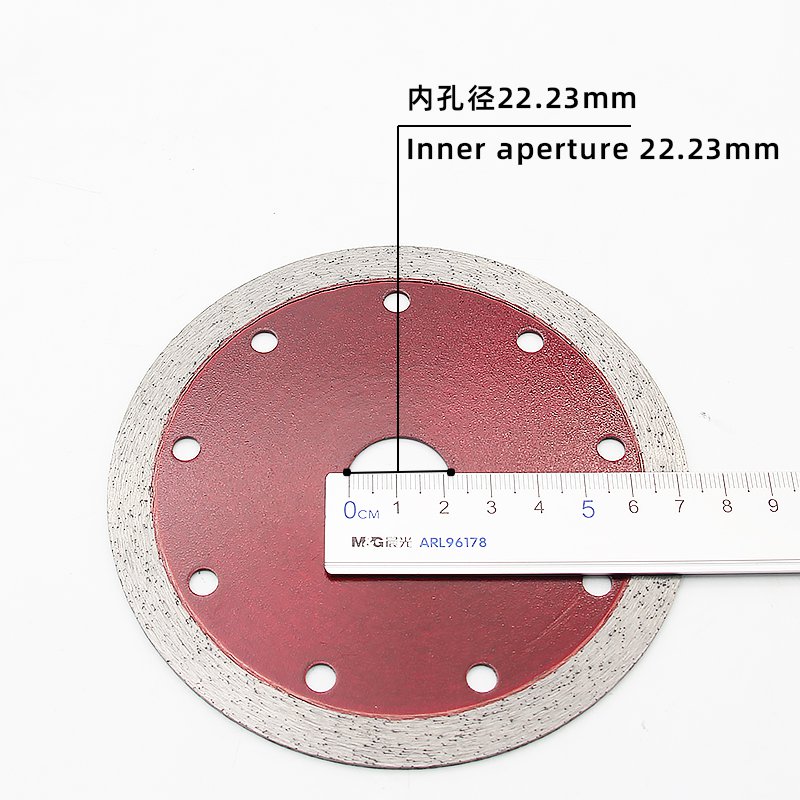 125mm Transparent Red Continuous Rim Stone Blade