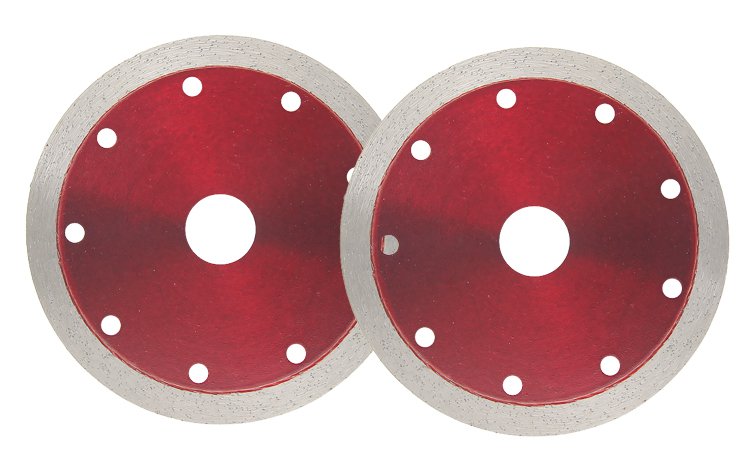 125mm Transparent Red Continuous Rim Stone Blade