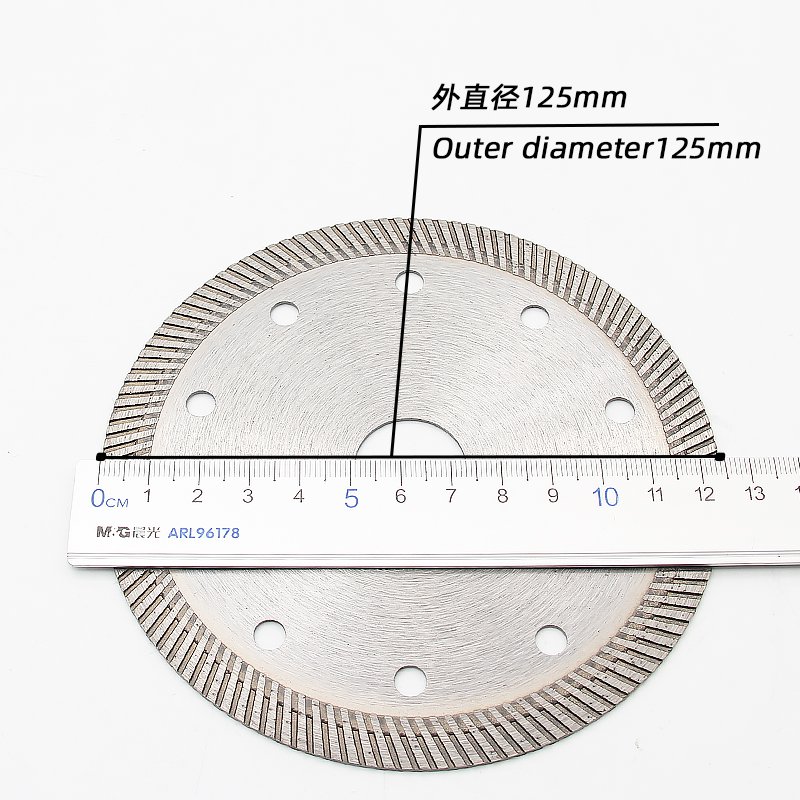125mm Corrugated Ceramic Tile Blade – 1.4mm Thickness